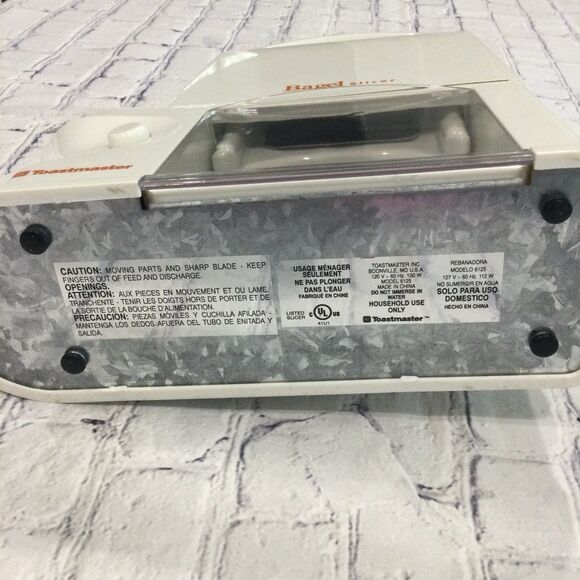 Toastmaster Bagel Perfect Slicer Color White Model 6125 Electric - Picture 8 of 10